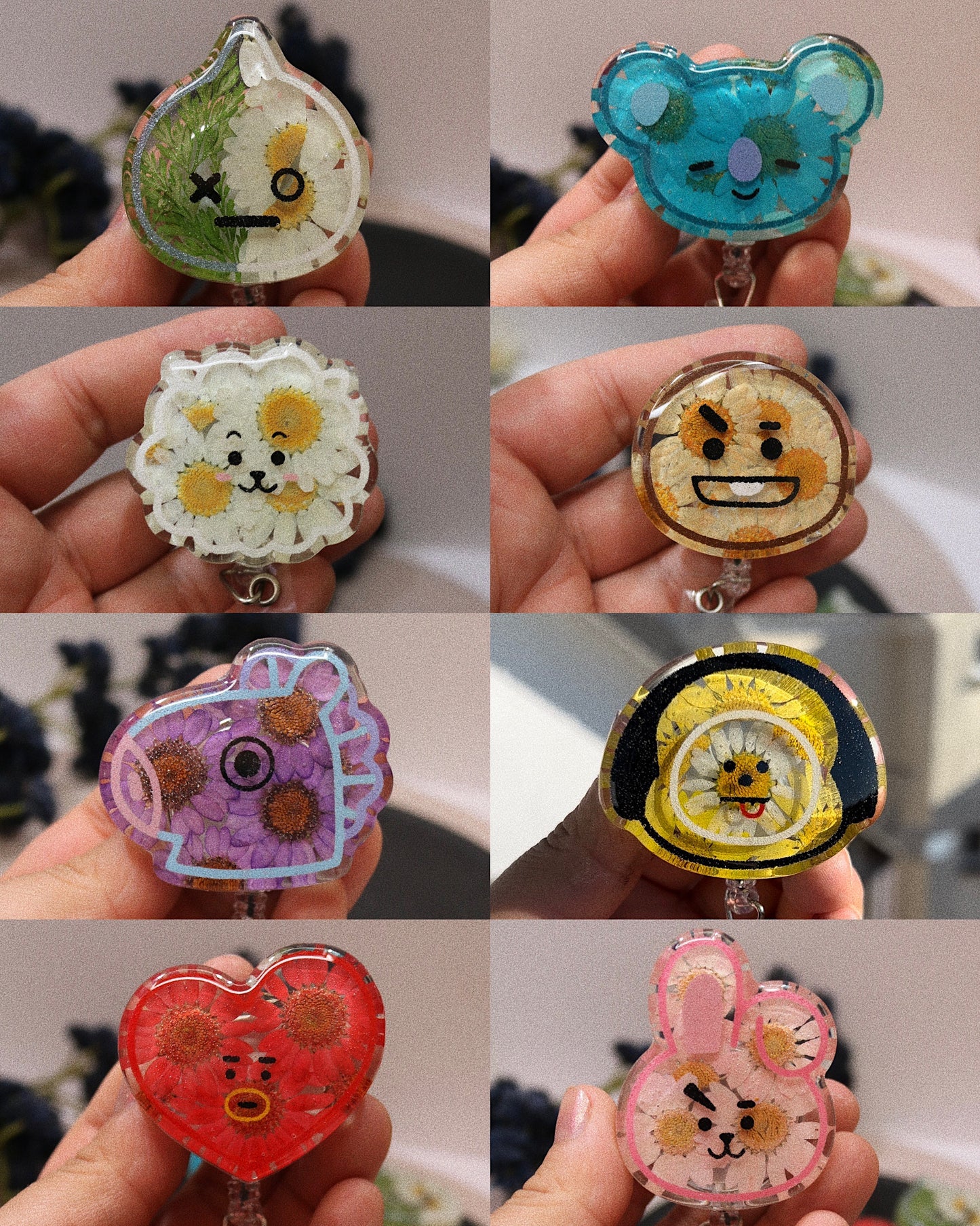 BT21 FLORAL BADGE REELS🌻